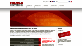 What Hansa-heiztechnik.de website looked like in 2020 (3 years ago)
