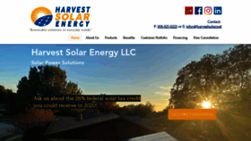 What Harvestsolar.net website looked like in 2020 (3 years ago)