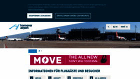 What Hannover-airport.de website looked like in 2020 (3 years ago)