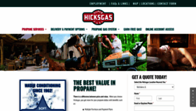 What Hicksgas.com website looked like in 2020 (3 years ago)