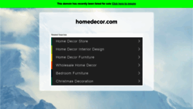What Homedecor.com website looked like in 2020 (3 years ago)