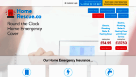 What Homerescue.co website looked like in 2020 (4 years ago)