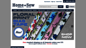 What Homesew.com website looked like in 2020 (3 years ago)