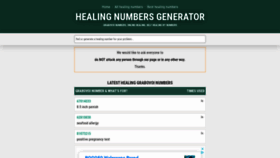 What Healingnumbers.info website looked like in 2020 (3 years ago)