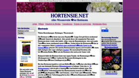 What Hortensie.net website looked like in 2020 (3 years ago)