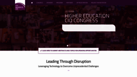 What Higheredciocongress.com website looked like in 2020 (3 years ago)