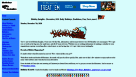 What Holidayinsights.com website looked like in 2020 (3 years ago)