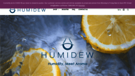 What Humidew.com website looked like in 2020 (3 years ago)