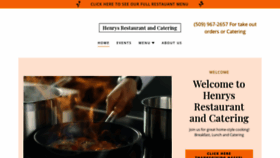 What Henrysrestaurantandcatering.com website looked like in 2020 (4 years ago)
