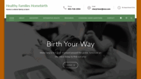 What Healthyfamilieshomebirth.com website looked like in 2020 (3 years ago)