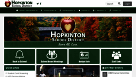 What Hopkintonschools.org website looked like in 2020 (3 years ago)