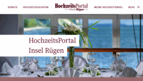 What Hochzeitsportal-ruegen.de website looked like in 2020 (3 years ago)