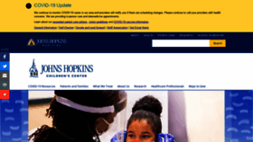 What Hopkinschildrens.org website looked like in 2020 (3 years ago)