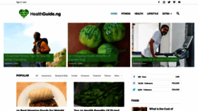 What Healthguide.ng website looked like in 2020 (3 years ago)