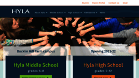 What Hylamiddleschool.org website looked like in 2020 (3 years ago)