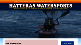 What Hatteraswatersports.com website looked like in 2020 (3 years ago)