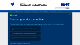 What Handsworthmedicalpractice.com website looked like in 2021 (3 years ago)