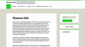 What Hamsterinfo.nl website looked like in 2021 (3 years ago)