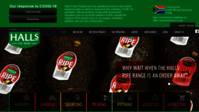 What Halls.co.za website looked like in 2021 (3 years ago)