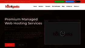 What Host4geeks.com website looked like in 2021 (3 years ago)