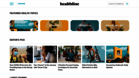 What Healthline.com website looked like in 2021 (3 years ago)