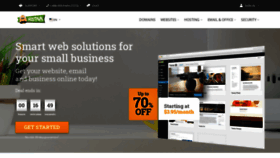 What Hostpapa.com website looked like in 2021 (4 years ago)