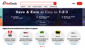 What Hotdeals.com website looked like in 2021 (3 years ago)