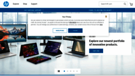 What Hp.com website looked like in 2021 (4 years ago)
