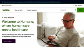 What Humana.com website looked like in 2021 (3 years ago)