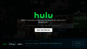 What Hulu.com website looked like in 2021 (3 years ago)