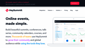 What Heysummit.com website looked like in 2021 (3 years ago)