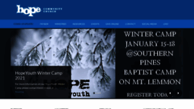 What Hopetucson.com website looked like in 2021 (3 years ago)