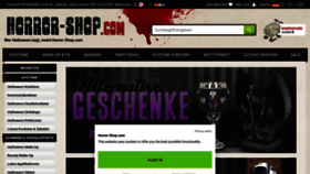 What Horror-shop.com website looked like in 2021 (3 years ago)
