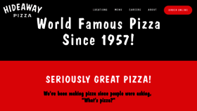 What Hideawaypizza.com website looked like in 2021 (3 years ago)