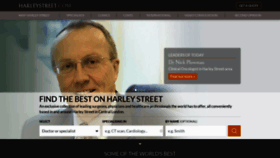 What Harleystreet.com website looked like in 2021 (3 years ago)