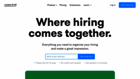 What Homerun.co website looked like in 2021 (4 years ago)