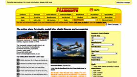 What Hannants.co.uk website looked like in 2021 (4 years ago)