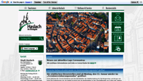 What Haslach.de website looked like in 2021 (3 years ago)