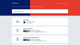 What Help.koho.ca website looked like in 2021 (4 years ago)