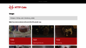 What Http.cat website looked like in 2021 (3 years ago)