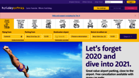 What Holidayextras.com website looked like in 2021 (3 years ago)