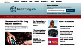 What Healthing.ca website looked like in 2021 (3 years ago)