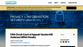 What Huntonprivacyblog.com website looked like in 2021 (3 years ago)
