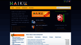 What Haiku-os.org website looked like in 2021 (3 years ago)