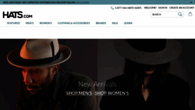 What Hats.com website looked like in 2021 (3 years ago)