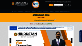 What Hindustanuniv.ac.in website looked like in 2021 (4 years ago)