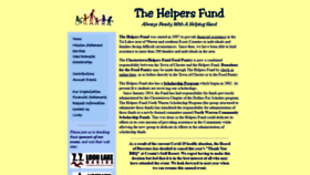 What Helpersfund.org website looked like in 2021 (3 years ago)