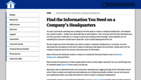 What Headquartersinfo.com website looked like in 2021 (3 years ago)
