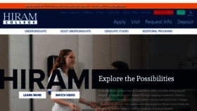 What Hiram.edu website looked like in 2021 (3 years ago)