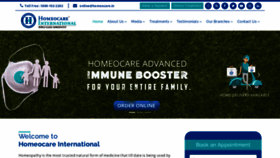 What Homeocare.in website looked like in 2021 (3 years ago)